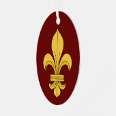 Fleur-de-lis Metalen Ornament (Voorkant links)