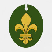 Fleur-de-lis Metalen Ornament (Achterkant)