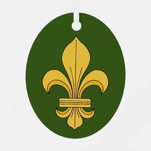 Fleur-de-lis Metalen Ornament (Achterkant)
