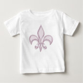 Fleur de Lis, metalen roze element. (Voorkant)