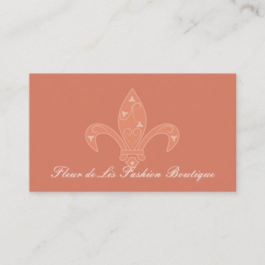 Fleur de Lis Mode Boutique Visitekaartje (Voorkant)