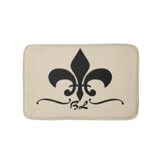 Fleur de Lis Monogram Badmat
