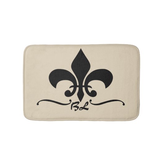 Fleur de Lis Monogram Badmat (Voorkant)