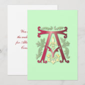 Fleur-de-lis Monogram Kaart (Voorkant / Achterkant)