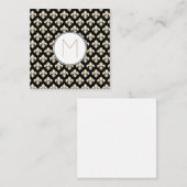 Fleur De Lis Monogram Notitiekaartje (Voorkant / Achterkant)