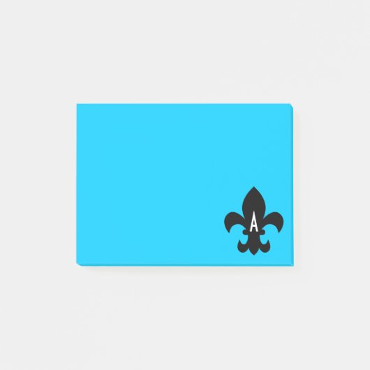 Fleur de Lis Monogram Sjabloon Post-it® Notes (Voorkant)