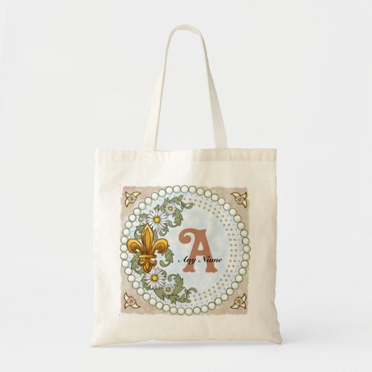 Fleur De Lis Monogram Tote Bag (Voorkant)