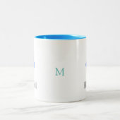 Fleur de Lis monogram Tweekleurige Koffiemok (Center)