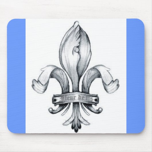 Fleur de Lis Mousepad - Gepersonaliseerd Muismat (Voorkant)