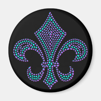 Fleur De Lis Mozaïek Bevel Pastel Magneet
