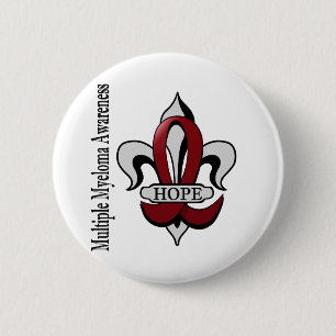 Fleur De Lis Multiple Myeloma Hope Ronde Button 5,7 Cm