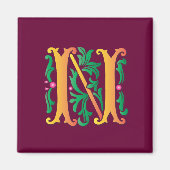 Fleur-de-lis N Monogram Magneet (Voorkant)