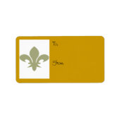 Fleur de Lis naar/van label (Voorkant)