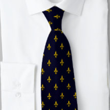 Fleur De Lis Navy Blue Classic