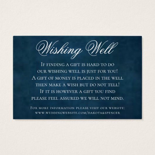 Fleur de Lis Navy Blue Light | Rustige wending wel Visitekaartjes (Achterkant)