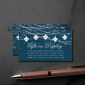 Fleur de Lis Navy Blue Lights | Cadeaubonnen Informatiekaartje