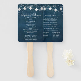 Fleur de Lis Navy Blue Lights | Programma Rustic Handwaaier