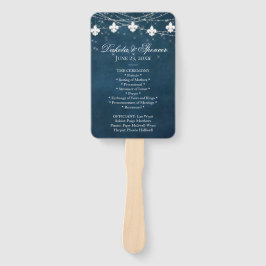 Fleur de Lis Navy Blue Lights | Programma Rustic Handwaaier