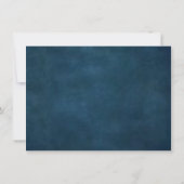 Fleur de Lis Navy Blue Lights | Rustic Wedding Save The Date (Achterkant)