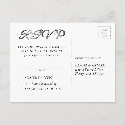 Fleur de Lis Navy Blue Lights | Rustige opvang Uitnodiging Briefkaart (Achterkant)