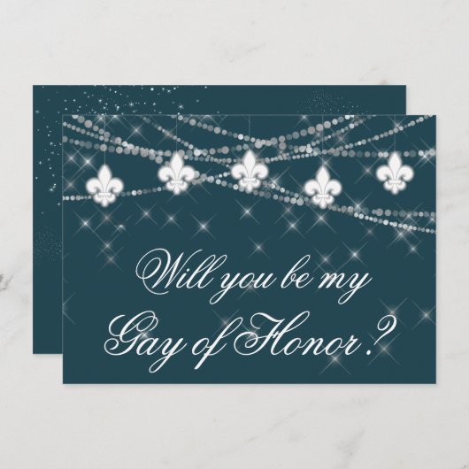 Fleur de Lis Navy Lights zal je mijn voorstel zijn (Voorkant / Achterkant)