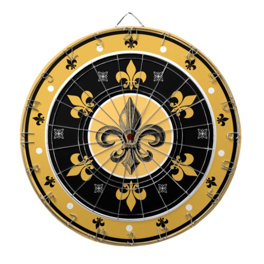 Fleur-de-Lis New Orleans Design Dart Board Dartbord (Voorkant)