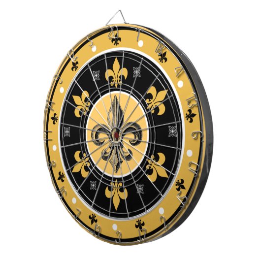 Fleur-de-Lis New Orleans Design Dart Board Dartbord (Voorkant Rechts)