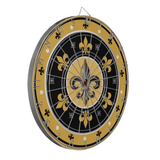 Fleur-de-Lis New Orleans Design Dart Board Dartbord (Voorkant Links)
