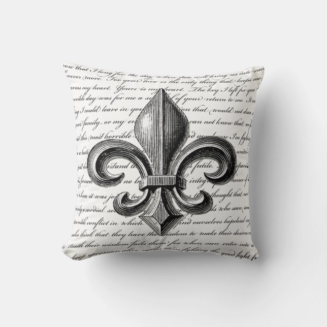 Fleur-de-Lis New Orleans Design Pillow Kussen (Voorkant)