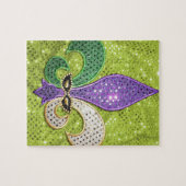 Fleur De Lis New Orleans Jewel Sparkle Legpuzzel (Horizontaal)