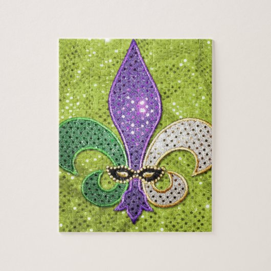 Fleur De Lis New Orleans Jewel Sparkle Legpuzzel (Verticaal)