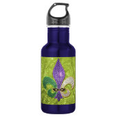 Fleur De Lis New Orleans Jewel Sparkle Waterfles (Voorkant)