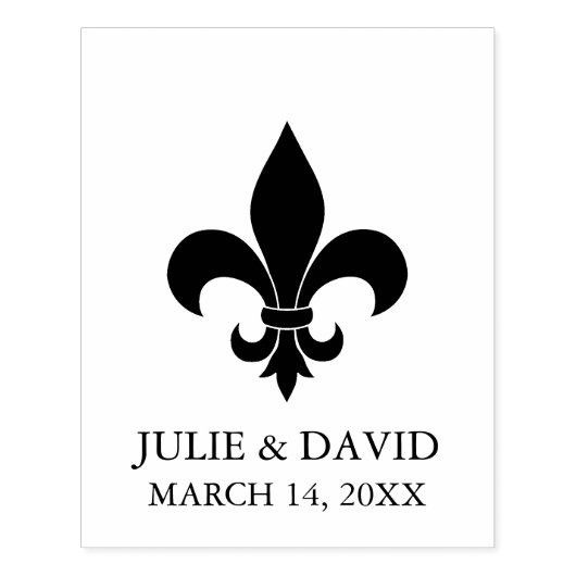 Fleur-de-lis / New Orleans Rubberstempel (Afrduk)