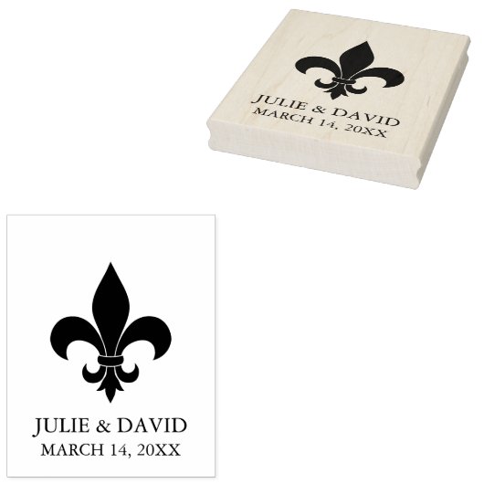 Fleur-de-lis / New Orleans Rubberstempel (Gestempeld)