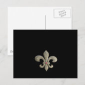 Fleur de lis NOLA Bride Bling Briefkaart (Voorkant / Achterkant)