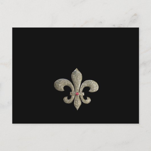 Fleur de lis NOLA Bride Bling Briefkaart (Voorkant)