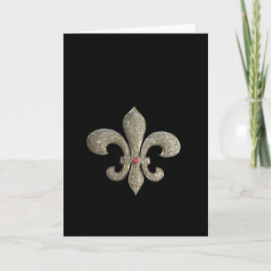 Fleur de lis NOLA Bride Bling Kaart