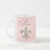 Fleur de lis NOLA Bride Bling Matglas Koffiemok (Links)