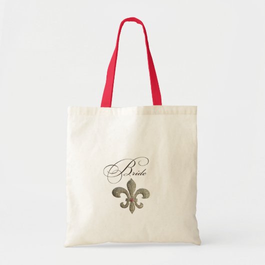 Fleur de lis NOLA Bride Bling Tote Bag (Voorkant)