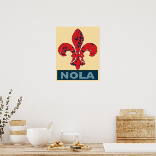 Fleur De Lis NOLa Poster (Keuken)