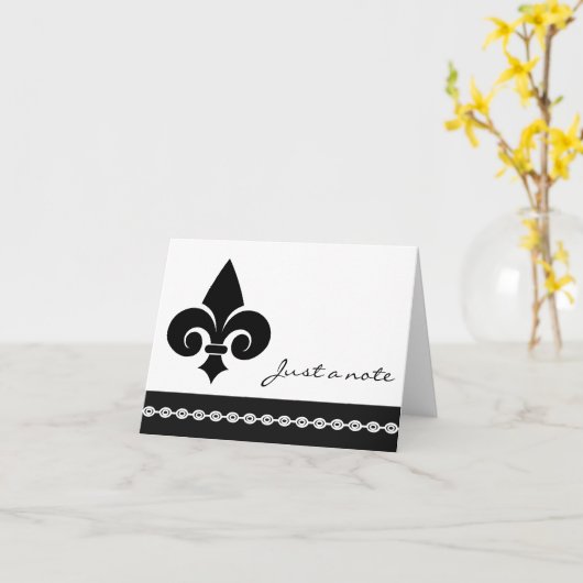 Fleur De Lis Note Kaart (Gele Bloem)