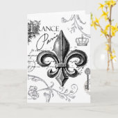  Fleur de Lis notecard Kaart (Gele Bloem)