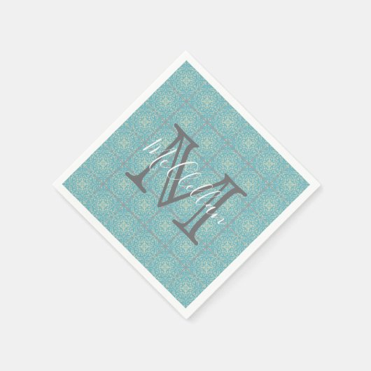 Fleur-de-lis Old World  Tegel Napkins Servetten (Hoek)