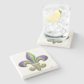 Fleur De Lis Onderzetter, New Orleans Stenen Onderzetter (Zijkant)