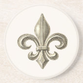 Fleur de Lis Onderzetter zandsteen (Voorkant)