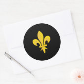 Fleur de Lis op Black Sticker (Envelop)