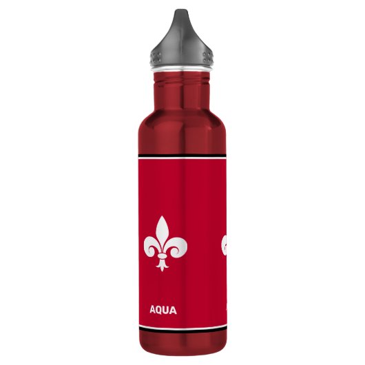 Fleur-de-Lis op Bourgogne Red Waterfles (Links)