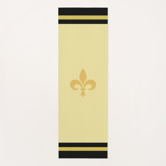 Fleur de Lis op Champagne Beige Yogamat (Voorkant)