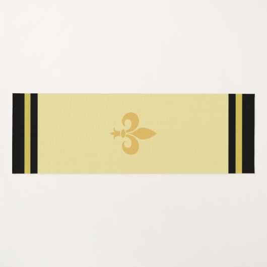 Fleur de Lis op Champagne Beige Yogamat (Voorkant (horizontaal))