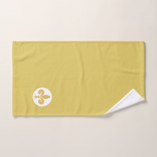Fleur de Lis op Golden & White Bad Handdoek (Handdoek)